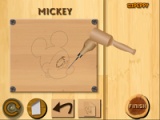 Mickey in a wooden picture