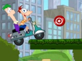 flash игра Phineas and Ferb: crazy motorcycle