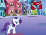 Pony Rarity against the invasion of crabs