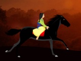 Mulan. Horse riding