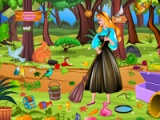 flash игра Princess Aurora. Forest cleaning