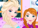 Frozen Elsa washing clothes for Anna
