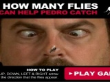 See how many flies you can help Pedro catch