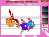 flash игра Little Mermaid Sebastian Online Coloring Game
