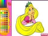 flash игра Rapunzel Online Coloring Game