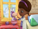Doc McStuffins. Holly at the bathroom. Puzzle