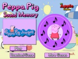 flash игра Peppa Pig. Sound memory