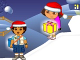 flash игра Dora & Diego. Chistmas gifts