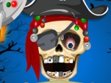 Pirate skeleton at dentist