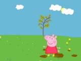 Peppa Pig. Jumping in puddles