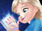 Baby Elsa. Great manicure