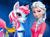 flash игра Elsa. Pony caring
