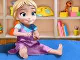Anna playing with baby Elsa