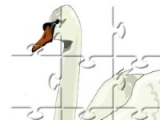 flash игра Swan Swimming Jigsaw