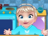 flash игра Baby Elsa cooking homemade icecream